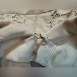 Free People  Lace V-neck Mini Back Cut Out Pleats Short Cream Dress Medium Photo 7