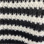 POL NEW‼️ Black & White Striped Crochet Midi Skirt, Medium Photo 3