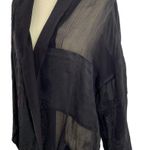 Desigual  Kimono Medium Black Embroidered Fringe Open Photo 1