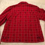Dress Barn Christmas tree button down top/jacket size M Holiday Party Photo 7
