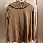 Rafaella  NWT Ruffle Front Open Cardigan Chestnut Heather Size Women’s Small‎ Photo 5