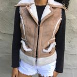 Urban Outfitters  Black Fur Lined Vest Photo 1