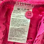 Saks 5th Avenue Saks Fifth Avenue Womens Pink Lace Sheer size L Long Sleeve Button Floral Mesh Photo 8