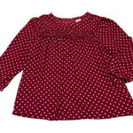 Elle 3/$15  polkadot blouse with cropped sleeves Photo 0
