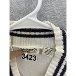 Polo  Ralph Lauren Women's Cardigan Full Zip White Blue Trim Size XL Long Sleeve Photo 5