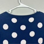 Old Navy  blue and white polka dot long sleeve crewneck sweater size small Photo 13