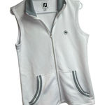 FootJoy  Women's Golf Zip Up Vest White Gray Medium Photo 0
