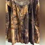 Dress Barn 90s Y2K whimsigoth burnout velvet paisley and roses top XL Photo 1