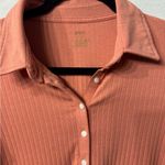 Aerie  ribbed Henley dress with collar, size small, orange, brand new! Photo 4