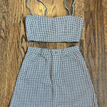 Brandy Melville  Black Gingham Skirt and Tank Top Set Preppy Spring Summer Photo 0