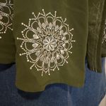 Cato  Olive Green Embroidered Sheer Vest Size 18/20W Photo 2