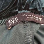 ZARA Green Velvet Cutout Dress Size Small Photo 9