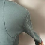 Athleta Moto Jacket Sweatshirt Knit Fleece Lined Zipper Pockets Minimalist Green Photo 11