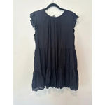 Wilfred  Aritzia Sidonie Tiered Black Babydoll Dress Flutter Sleeve Lined 1478 Photo 2