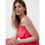 Banana Republic Poplin Gather Waist Midi Dress MINIMALIST POCKETS Black Small S Photo 3