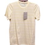 Everlane The Organic Cotton Crew Tee yellow stripe Size S NWT Photo 1