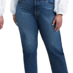 Levi's 501 Original Cropped Sz. 24W Plus Size Jeans Button~Fly Stretch Dark Wash Photo 0