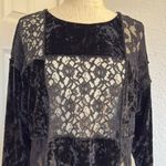 The Limited  y2k velvet and lace blouse Photo 5