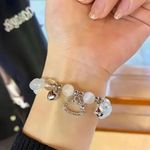 Hello Kitty  Y2K Style Beaded Elastic Heart-Shaped Charm Bracelet Photo 3