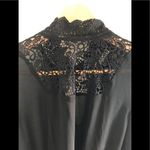 Hinge Black crochet sheer  Blouse size M Photo 1