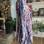 Chico's Teal and Purple Paisley Print Shirt Photo 2