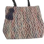 Ruggine Women's Multicolor Woven Fringe Tote Bag Boho Photo 2