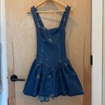 Avec Les Filles Dress Drop Waist Sweetheart Embroidered Denim NWT Size 8 Photo 4