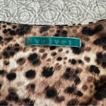 Velvet by Graham & Spencer Soft Leopard Print Stretch Dress Draped Neck Size L Brown Size L Photo 3