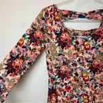 Xhilaration  Bright Floral Print Stretchy Dress with Back Detail Size M Photo 2