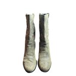 Seychelles  Gray Leather Floral Embroidered Western Boots Women’s 11 M Photo 4