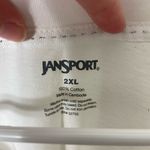 Jansport EUC‎  women’s solid white 1/2 sleeve Sun Devils v-neck tshirt top XXL Photo 2