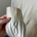 Alo Yoga  Ivory Cable Knit Winter Bliss Oversized Hoodie Photo 8