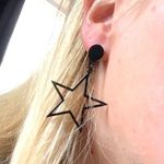 Black Star Boho Earrings Photo 0