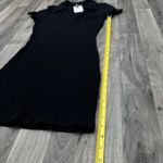 ZARA Divided black collared ribbed knit mini dress Photo 3