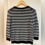 J.Crew Factory 100% Cotton Crew Neck Sweater Women's M Black & Cream Stripped Size M Photo 1