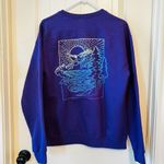 American Outdoors Medium Purple Mountain Lake Eagle Graphic Crew Neck Sweatshirt Photo 0