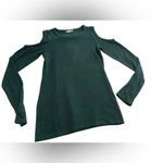 Wilfred Aritzia Free Forest Green Cold Shoulder Womens Blouse S Top Shirt Photo 2