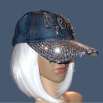 Awesome distressed jean cap with sexy on front and sparkly! Blue Photo 3