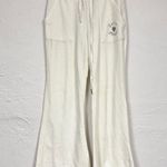 Juicy Couture Forever 21 White Flare Velour Pants Womens M Bling Rhinestone Y2K Photo 2