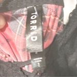 Torrid  Plus Size 1X Red Plaid Black Lace Chemise Bed Pajama Photo 2