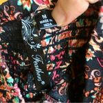 Feathers Strapless Abstract Print Dress, Beach Cover Up, Black, Red, Size M Black Size M Photo 4