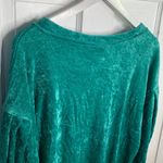 We The Free  Free People Milan Sea Green Velvet Crew  Neck Sweatshirt W-241 Sz S Photo 10