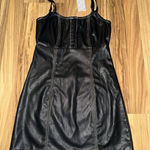 Urban Outfitters  NEW Faux‎ Leather Minidress size XS Black Photo 0