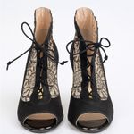 BeautiFeel Thea black suede and lace mesh open Photo 1