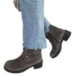 Aquatalia  Gray Suede Boots Booties Shoes size 9.5 Photo 0