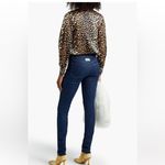 Ganni  slim high waisted jeans Nwt navy logo designer denim spring skinny boho Photo 1