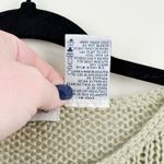 White Stag  Women's L Willow Green Open Knit Pullover Sweater Ramie Cotton Blend Photo 4