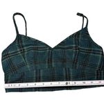 Boohoo womens Green Black Plaid Crop Top Sz 2 Photo 4