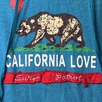 Reflex Hoodie Womens Medium California Love Bear Surf Patrol Pullover Graphic Blue Photo 6