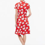 J.Crew  Button Down Shirt Dress Cherry Blossom Size 4 Photo 5